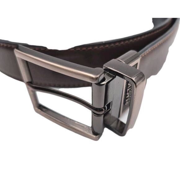 KENNETH COLE Reaction Reversible Black Brown Belt Synthetic Leather Size M 34-36 - Picture 5 of 8